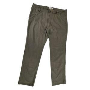 Flylow Mens Pants 2XL 38x32 Dark Green Cotton Canvas Utility Pockets Hiking Gear